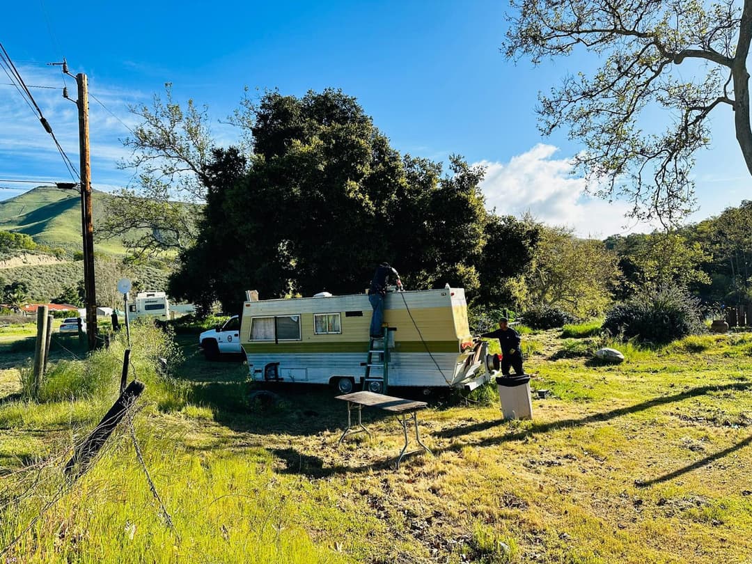 picture of a backyard with junk that is ready to be removed